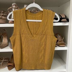 V neckline Cables vest size small